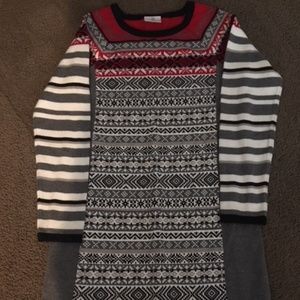 Hanna Andersson Fair Isle Sweater Dress Sz 150